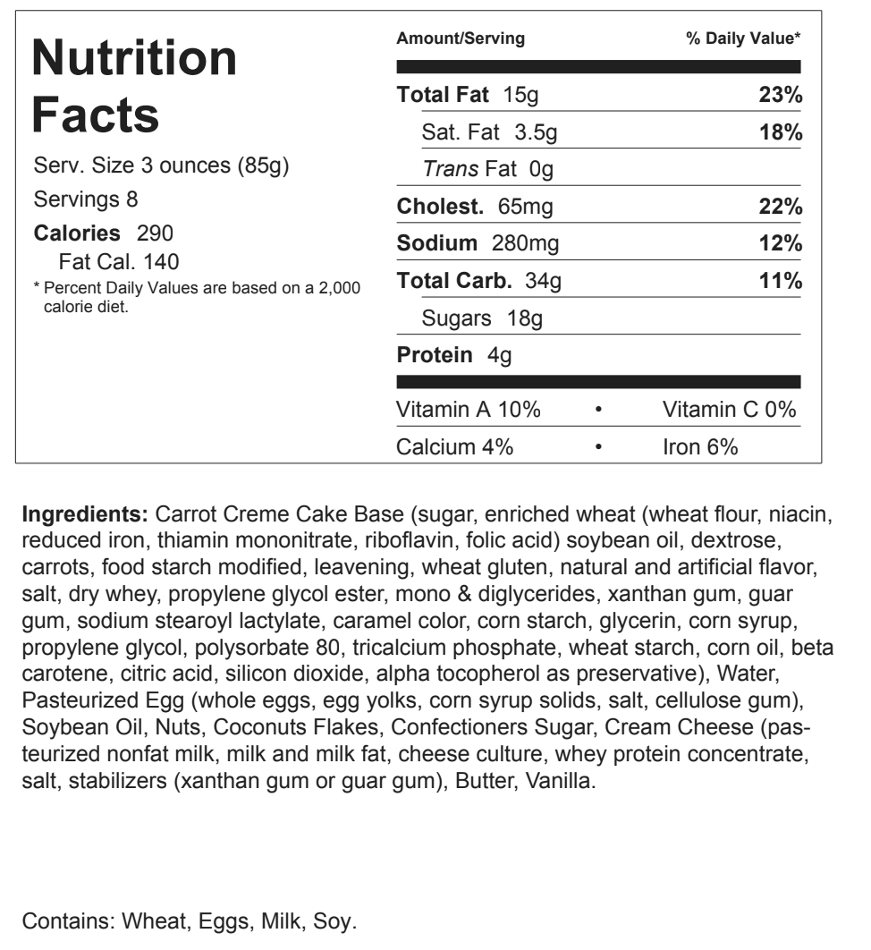 Bizcocho de Zanahoria