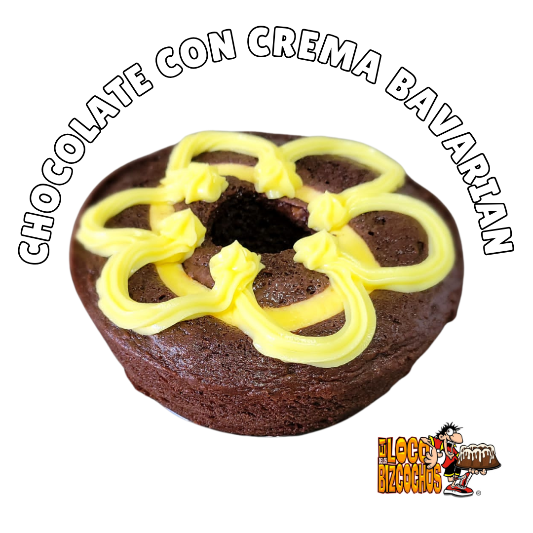 Bizcocho de Chocolate con Crema Bavarian
