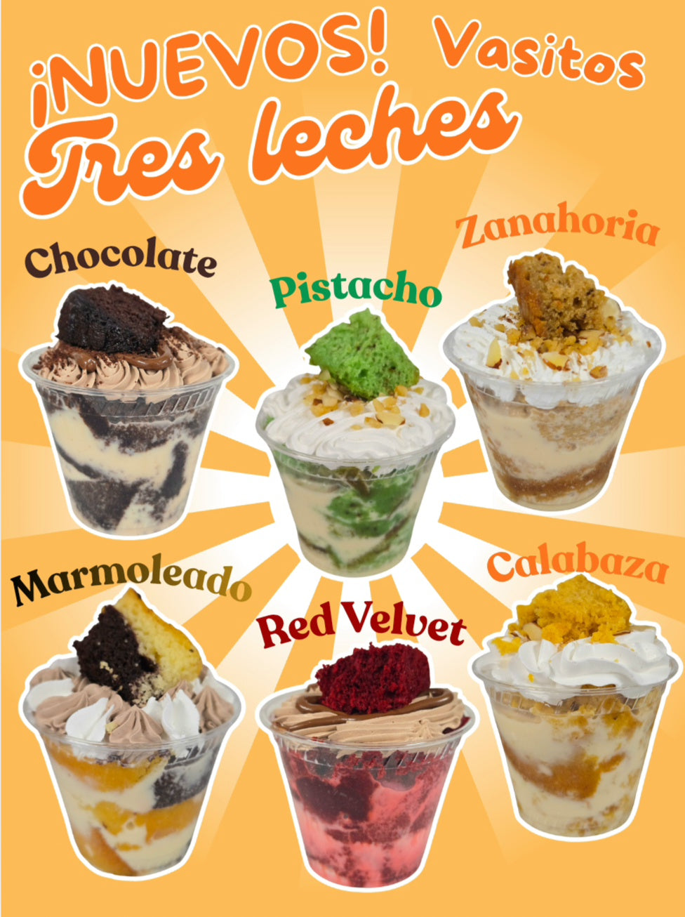 Tres leches en vasito